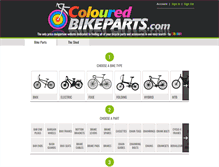 Tablet Screenshot of colouredbikeparts.com